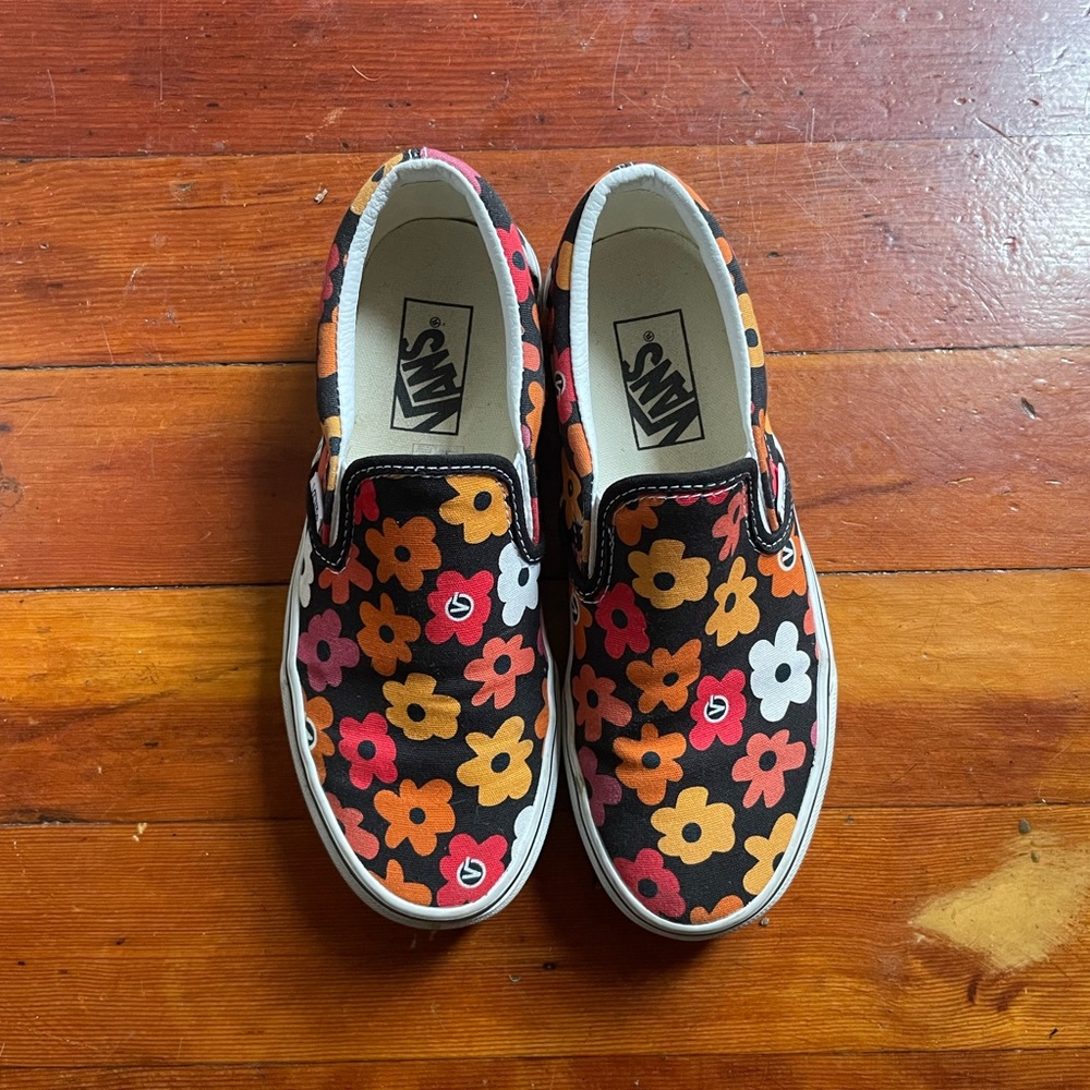 Fall Colored Floral Vans